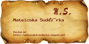 Mateicska Sudárka névjegykártya